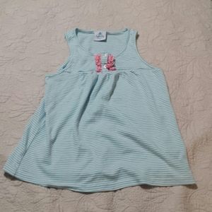 Blue Eyelet & Ivey Striped Tank Top Size XS